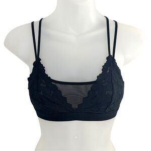 Auden Black Lace Unlined Bralette Size XS